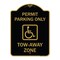 Signmission Georgia ADA Handicapped Parking Accessible Permit Parking Only Tow-Away Zone with Sym, BG-1824-23935 A-DES-BG-1824-23935 - alternate 1